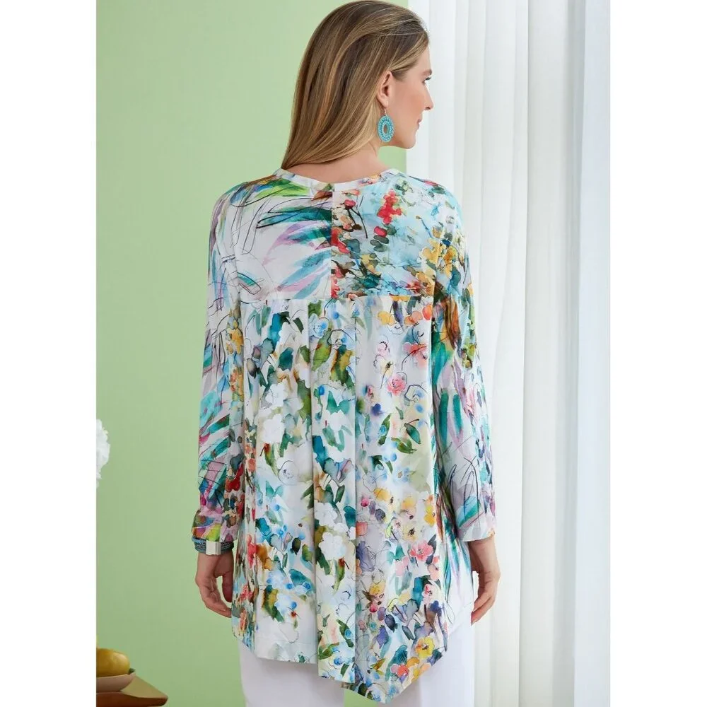 Butterick B6735 Katherine Tilton Misses Top‎ Pattern with Asymmetrical Hem XS-M